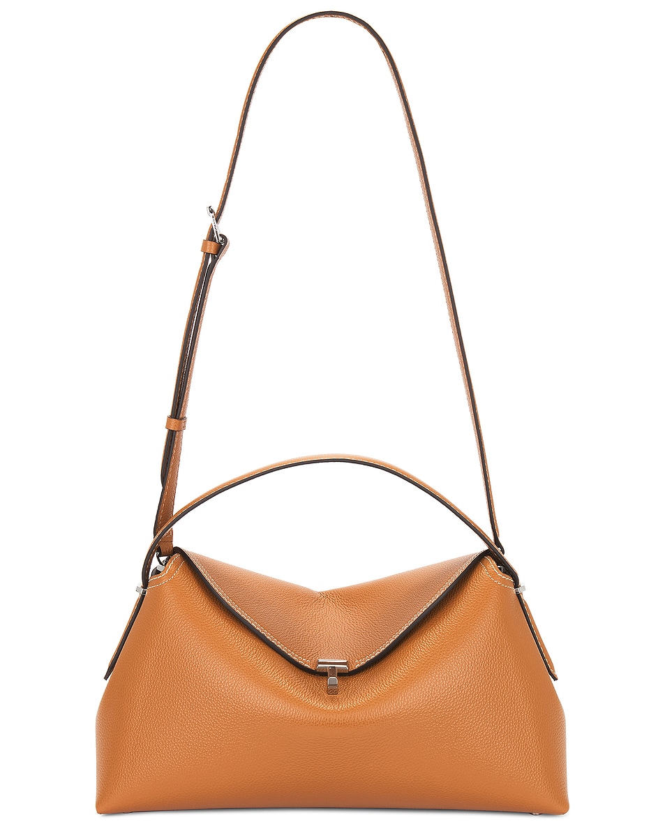 Image 1 of Toteme T Lock Top Handle Bag in Tan