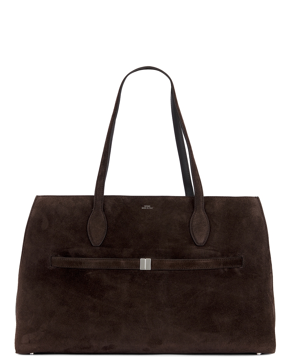 Image 1 of Toteme Suede Lounge Tote Bag in Brown