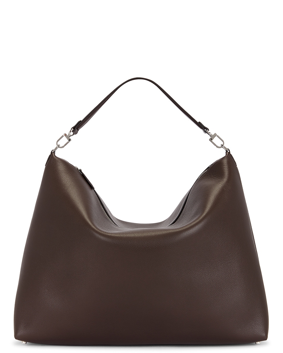 Image 1 of Toteme Bevel Grained Leather Tote Bag in Pepper