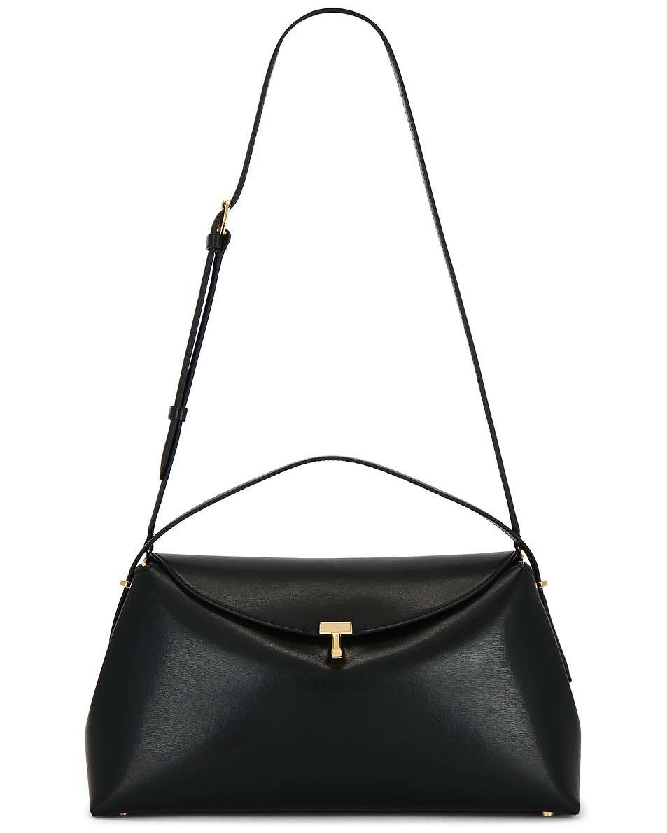 Image 1 of Toteme T-Lock Top Handle Bag in Black