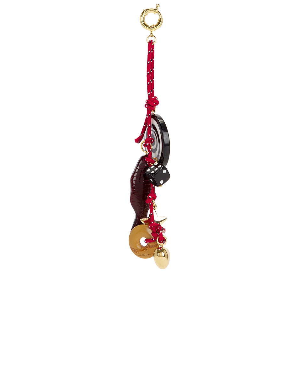 Image 1 of Timeless Pearly Charms Rope Keychain in Red