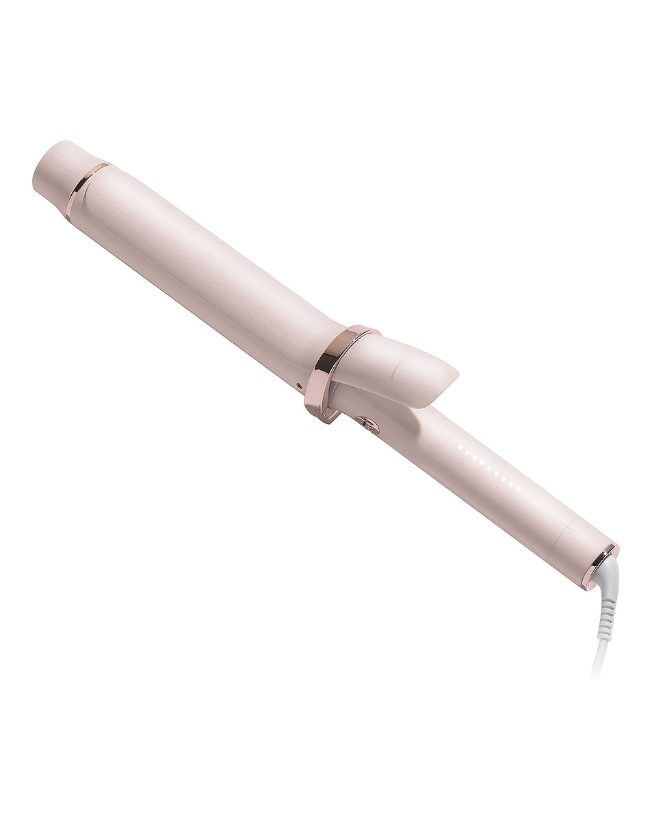 Image 1 of T3 Singlepass Curl X 1.5" Ceramic Extra-long Barrel Curling Iron in Satin Blush