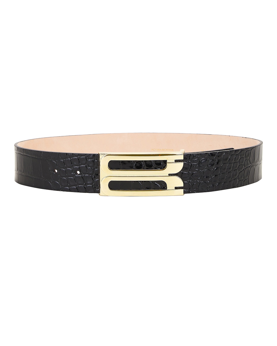 Image 1 of Victoria Beckham Jumbo Frame Belt in Black