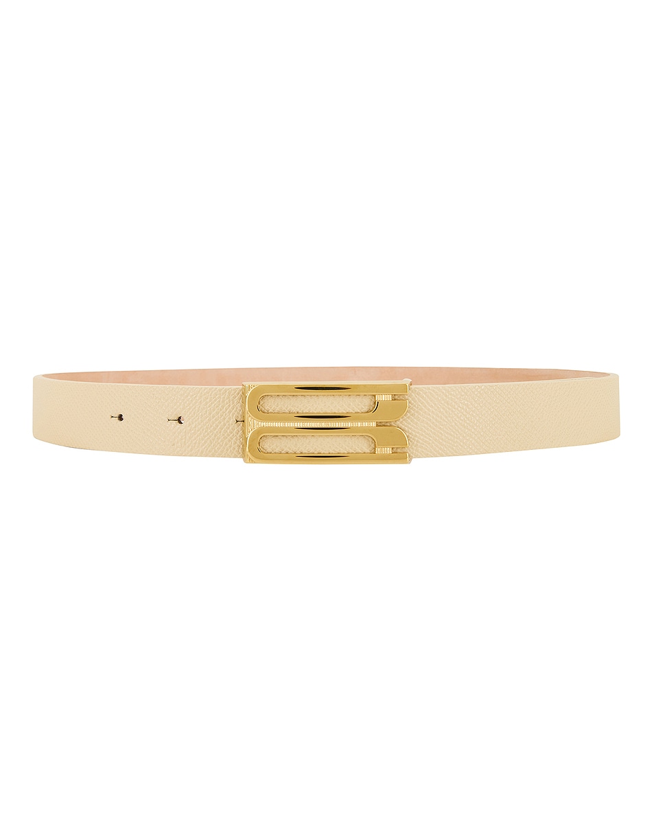 Image 1 of Victoria Beckham Regular Frame Belt in Ivory