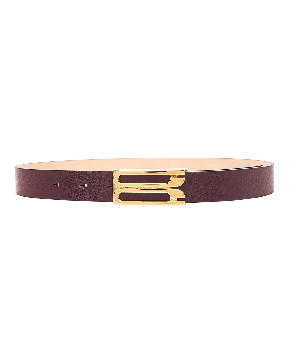Image 1 of Victoria Beckham Regular Frame Belt in Burgundy