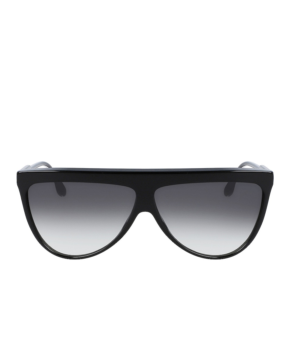 Image 1 of Victoria Beckham Flat Geometrical Sunglasses in Black