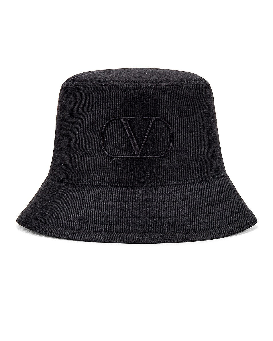 Image 1 of Valentino Garavani Valentino Bucket Hat in Nero