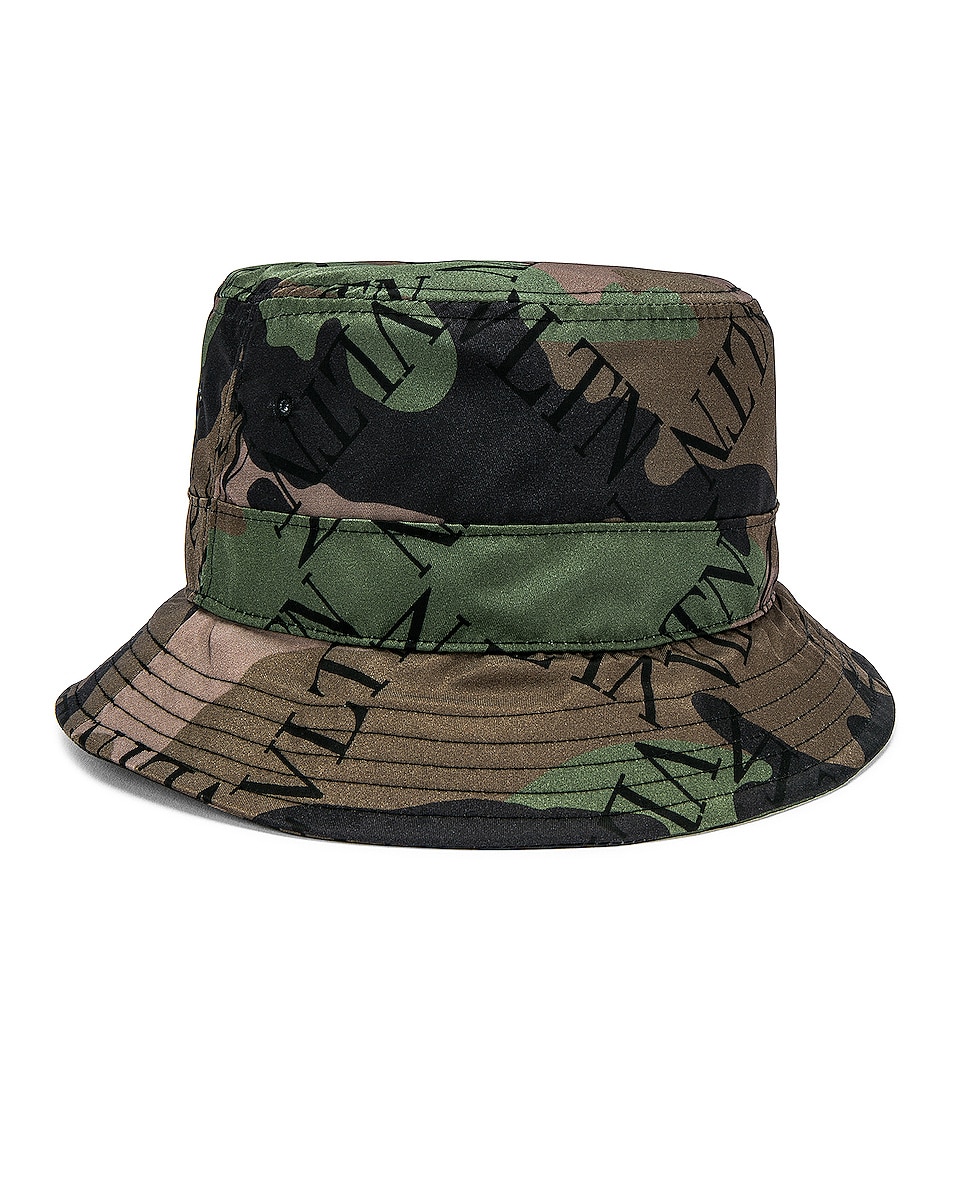 Image 1 of Valentino Garavani Bucket Hat in Army Green