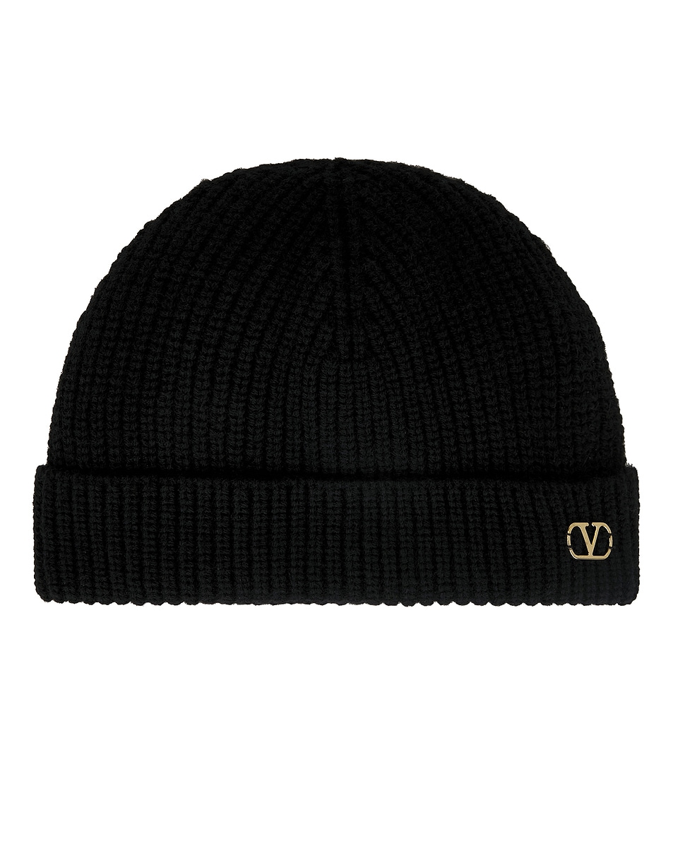 Image 1 of Valentino Garavani Beanie in Black