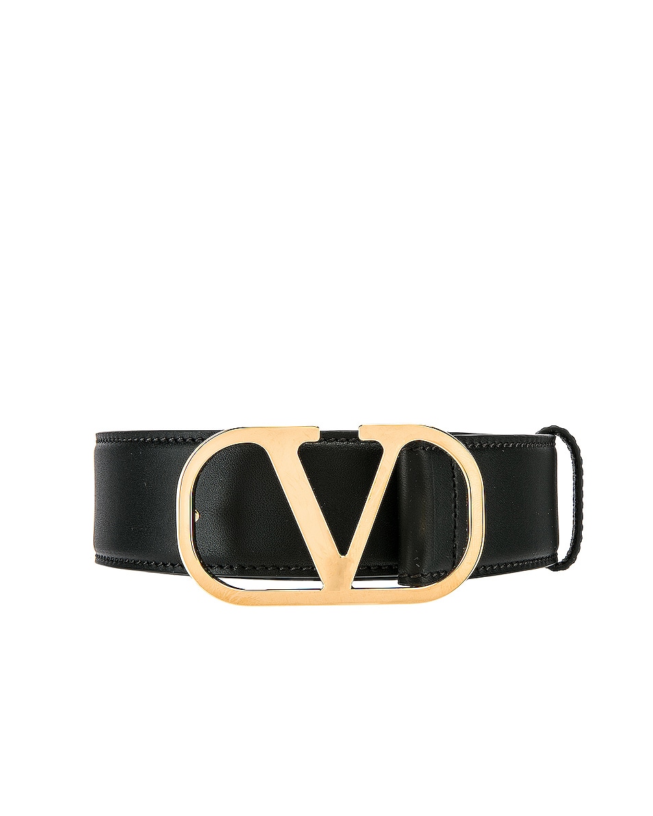Image 1 of Valentino Garavani Buckle Belt in Black