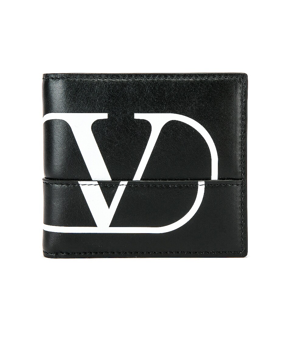 Image 1 of Valentino Garavani Billfold Wallet in Black & White