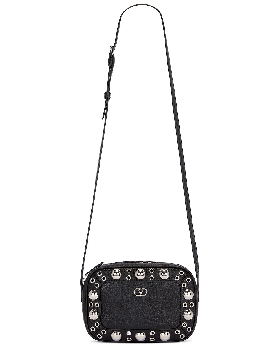 Image 1 of Valentino Garavani Stud Cross Body Bag in Nero