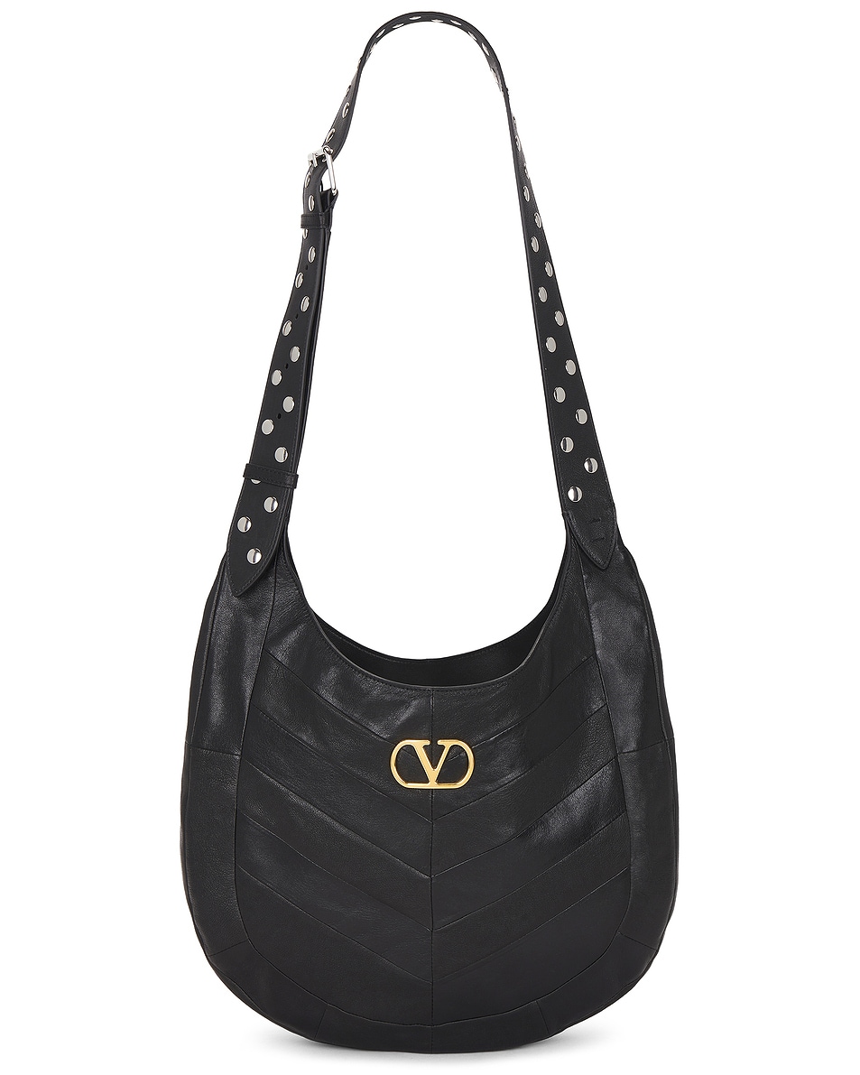 Image 1 of Valentino Garavani Hobo Patchwork Bag in Black