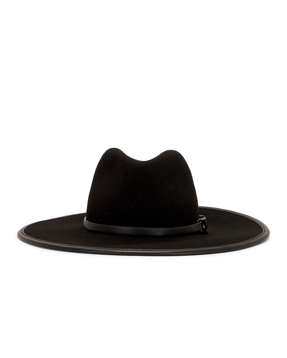 Image 1 of Valentino Garavani Large Brim Hat in Nero