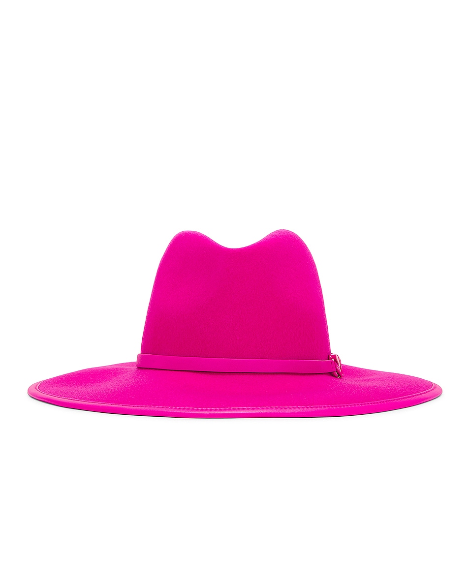 Image 1 of Valentino Garavani Large Brim Hat in Pink