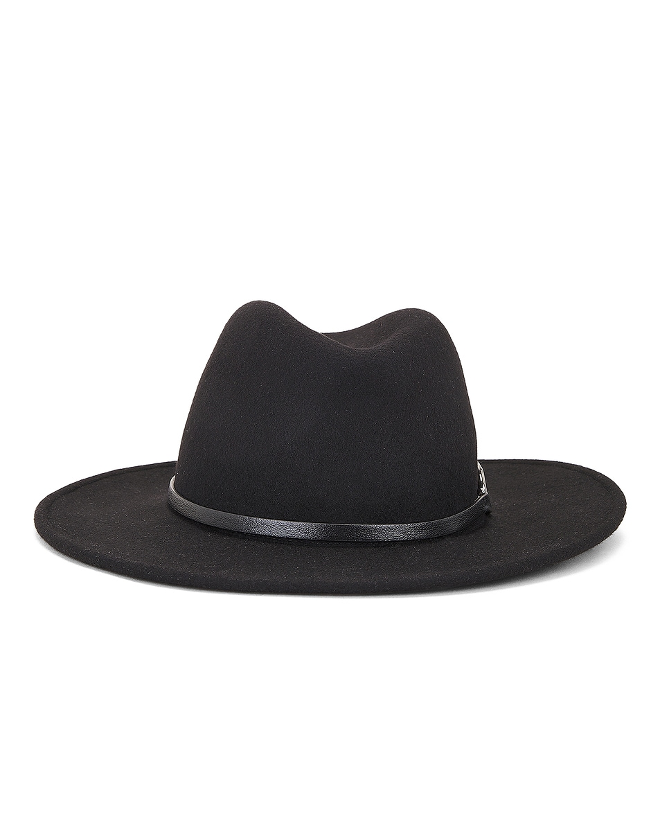 Image 1 of Valentino Garavani V Logo Fedora in Nero