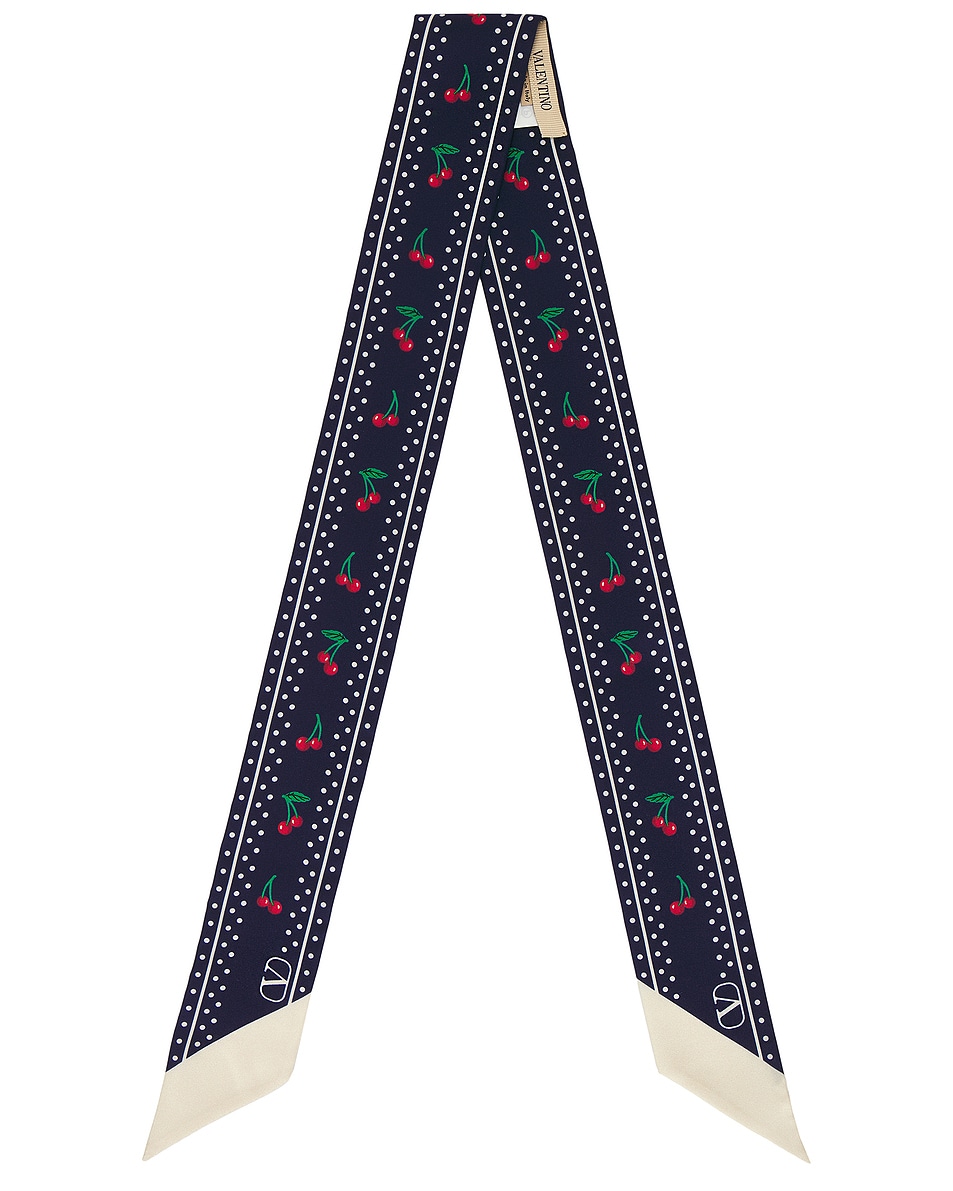 Image 1 of Valentino Garavani Bandeaux Scarf in Blue, Rosso, Verde, & Bianco