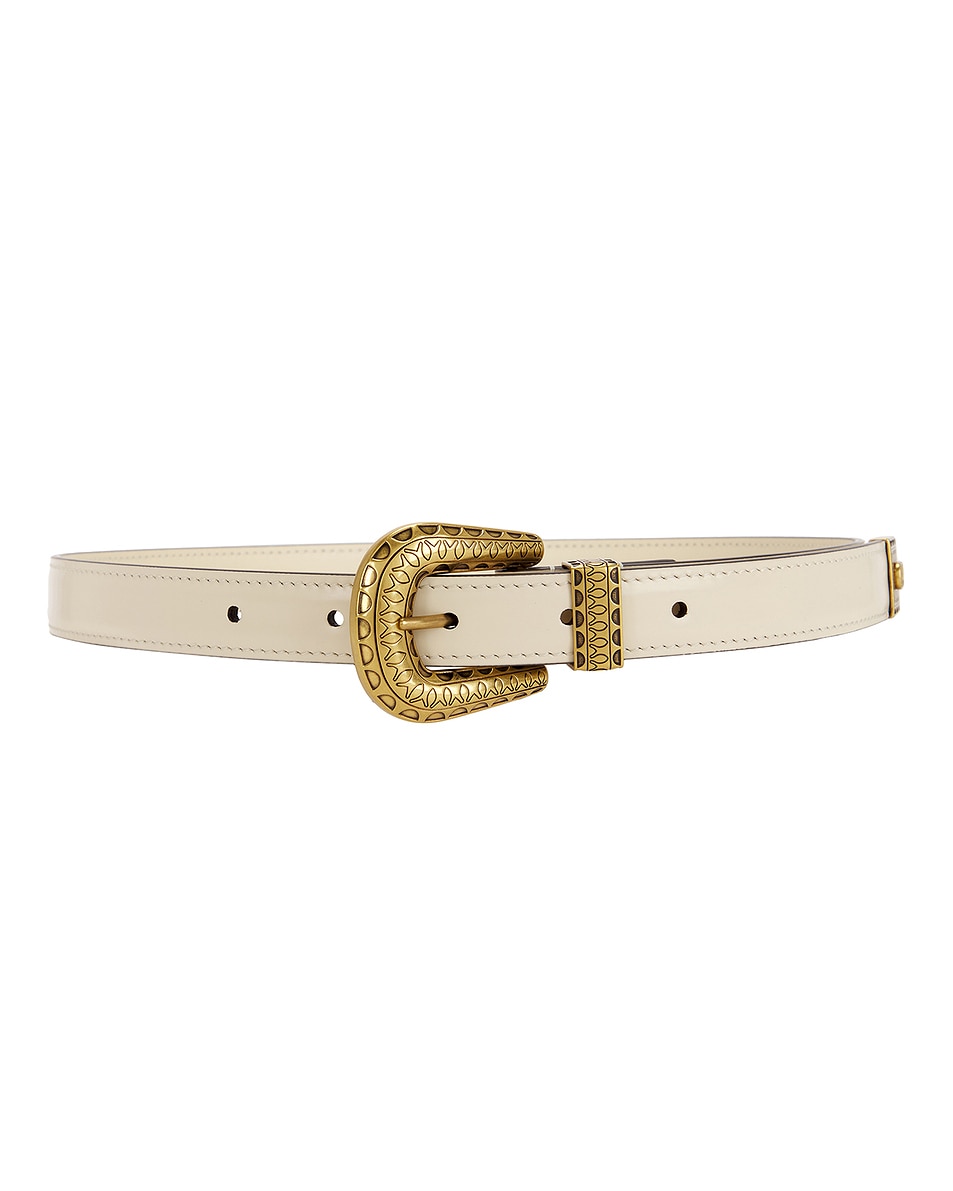 Image 1 of Valentino Garavani V Logo Signature 20 Belt in Butter White
