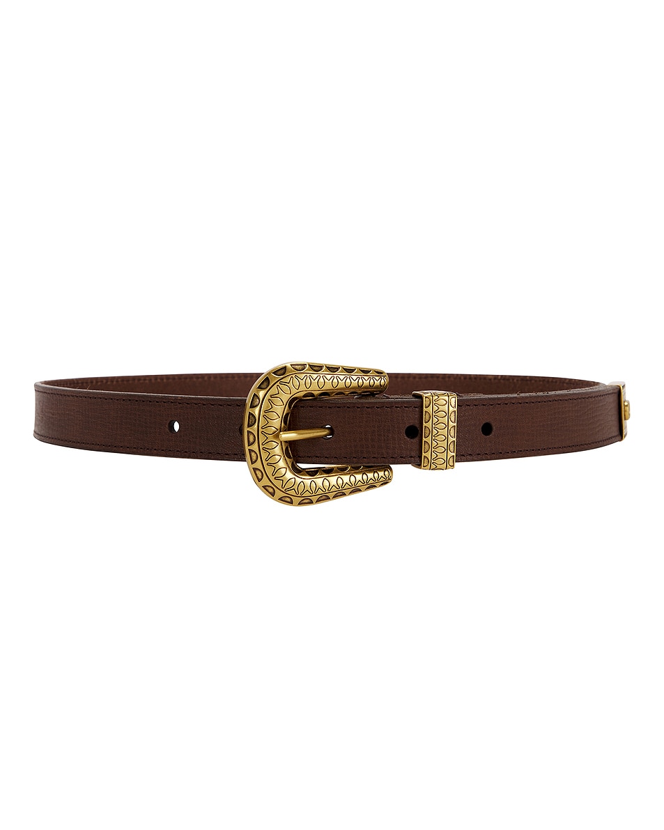 Image 1 of Valentino Garavani V Logo Signature 20 Belt in Chocolate Chip