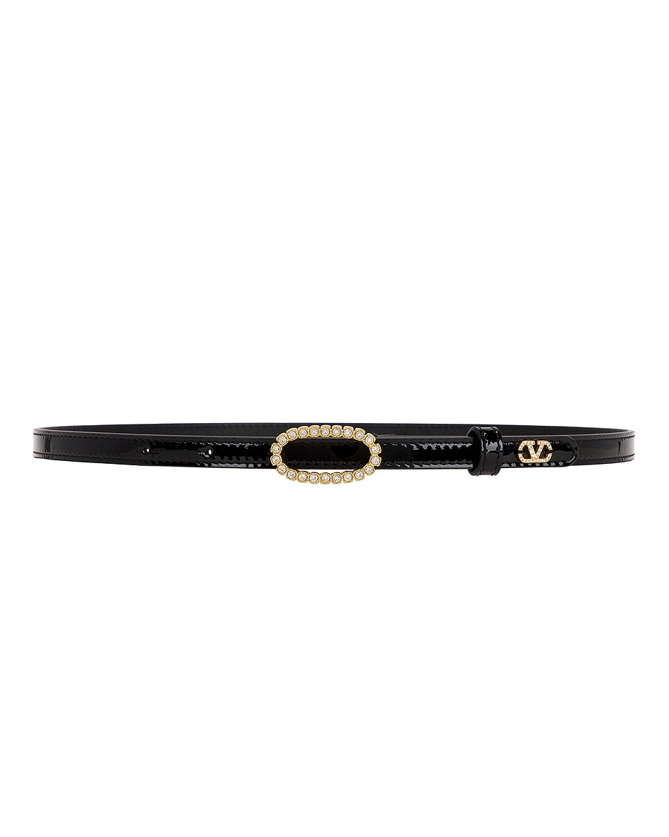 Image 1 of Valentino Garavani V Logo Signature 10 Belt in Nero