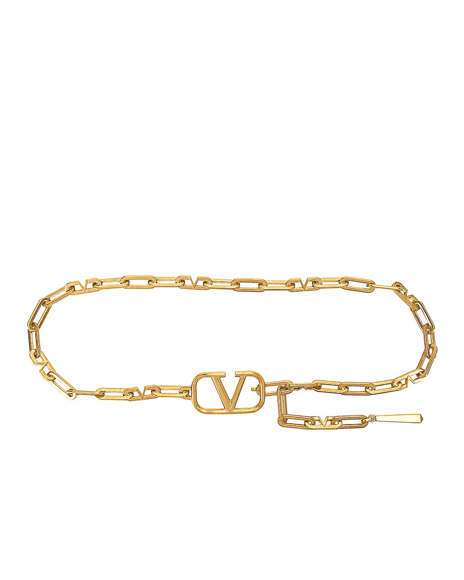 Image 1 of Valentino Garavani Chain Belt in Antique Brass