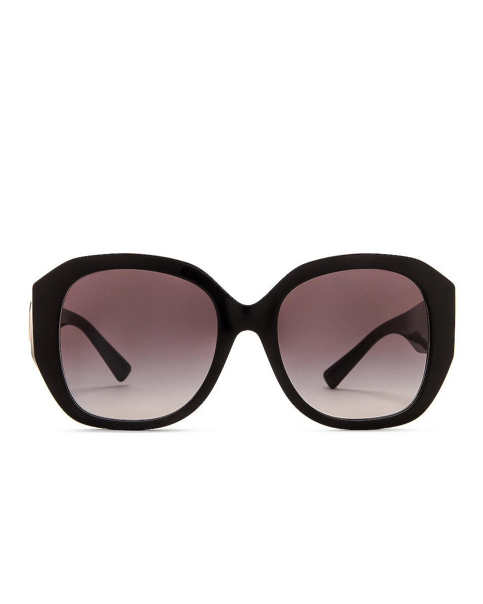 Image 1 of Valentino Garavani Acetate Oversized Sunglasses in Black