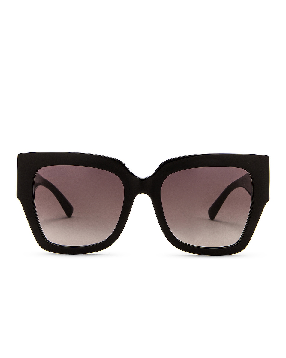 Image 1 of Valentino Garavani Acetate Cat Eye Sunglasses in Black