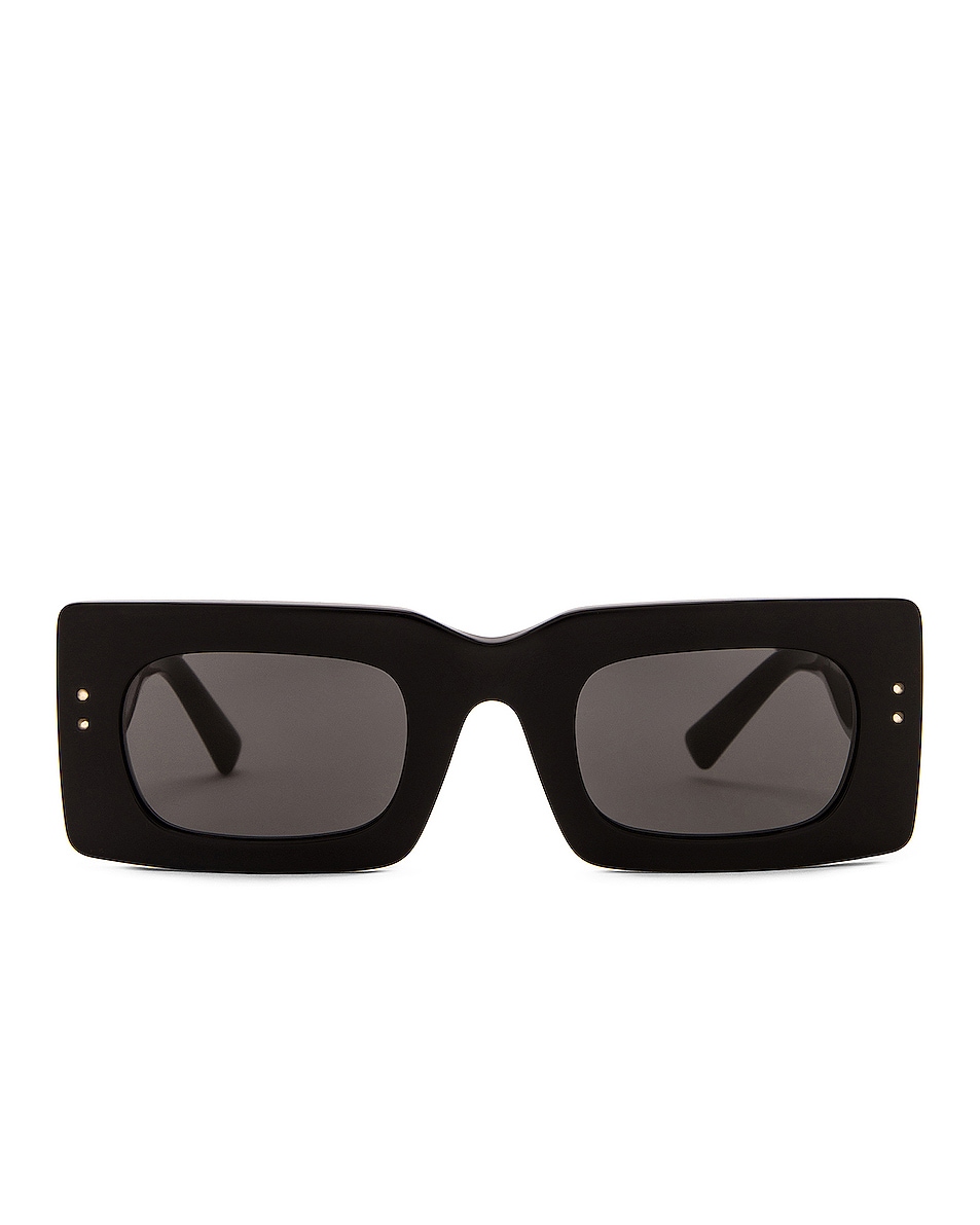 Valentino Garavani Vlogo Rectangular Sunglasses in Black | FWRD
