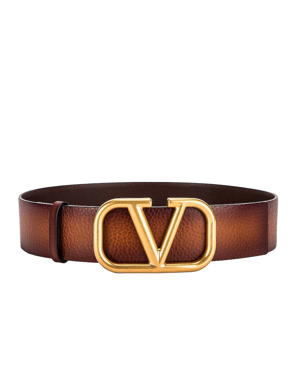 Image 1 of Valentino Garavani VLogo 40 Belt in Tan