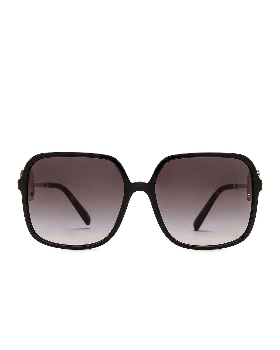 Image 1 of Valentino Garavani Vlogo Square Sunglasses in Black