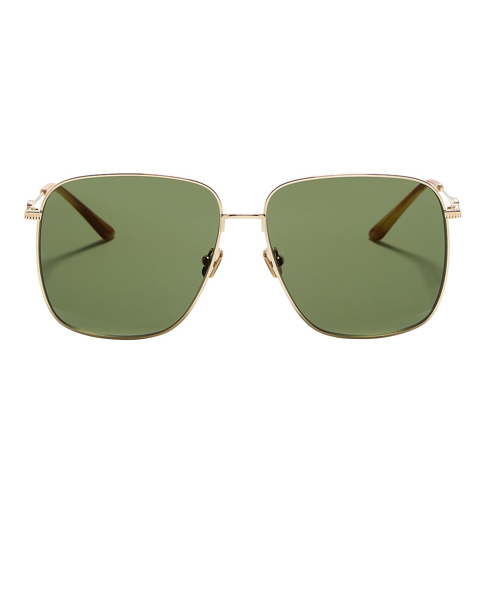 Image 1 of Valentino Garavani VLS 171 Sunglasses in V-light Gold, Light Havana, & Dark Green