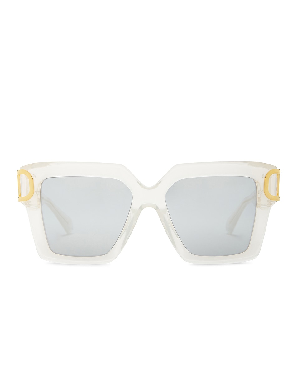 Image 1 of Valentino Garavani V-Uno Sunglasses in White & Gold