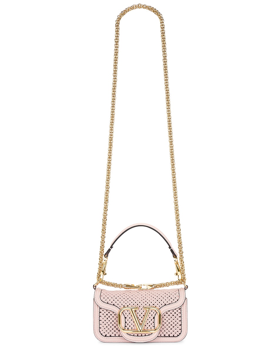 Image 1 of Valentino Garavani Loco Small Shoulder Bag in Rose Quartz