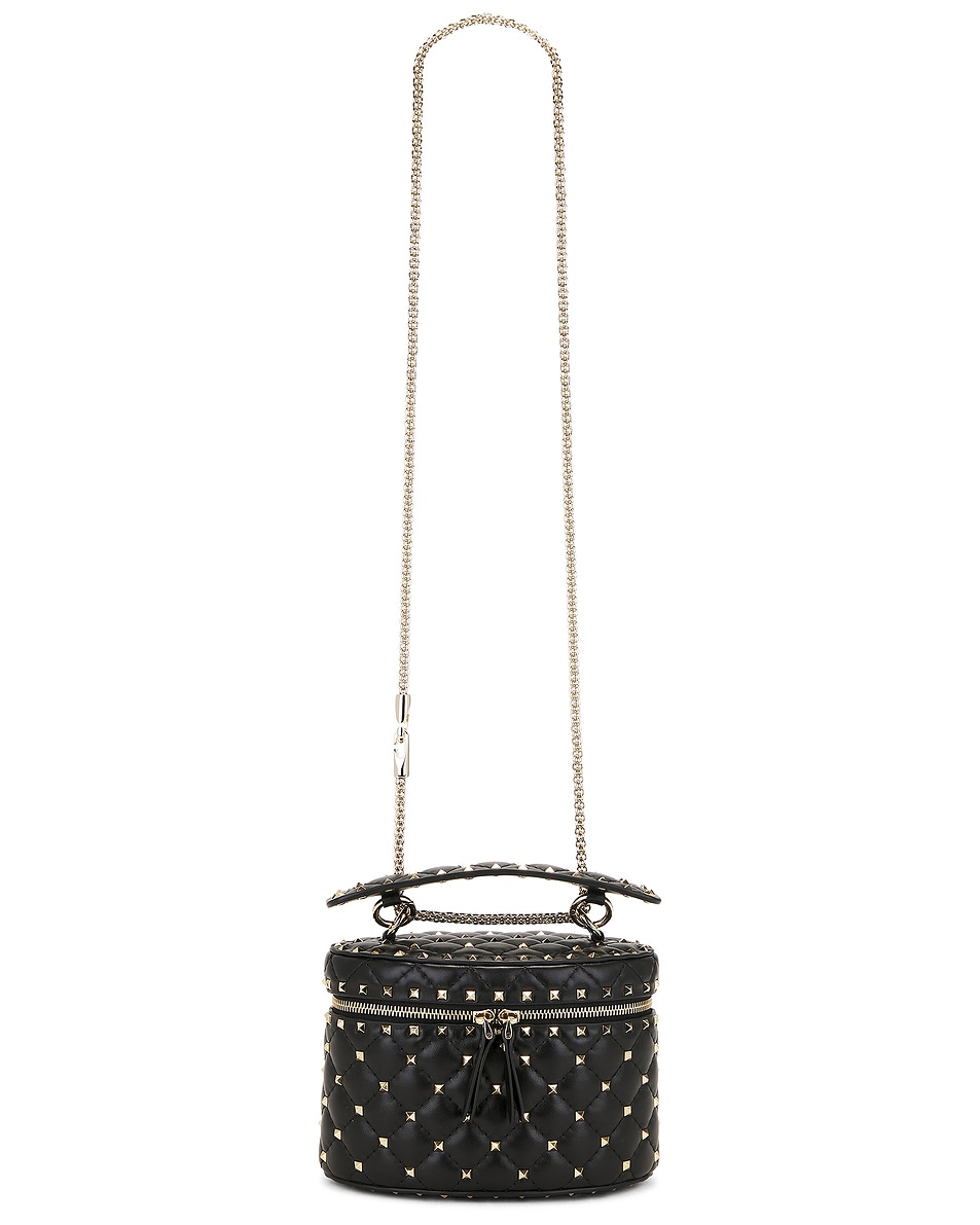Image 1 of Valentino Garavani Rockstud Top Handle Bag in Nero