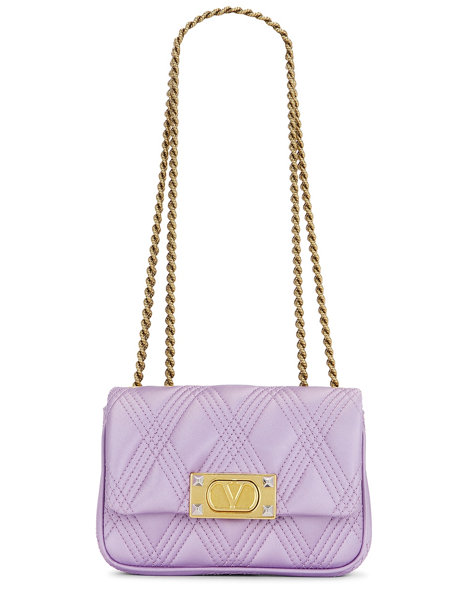 Image 1 of Valentino Garavani Quiltie 67 Small Shoulder Bag in Pale Iris