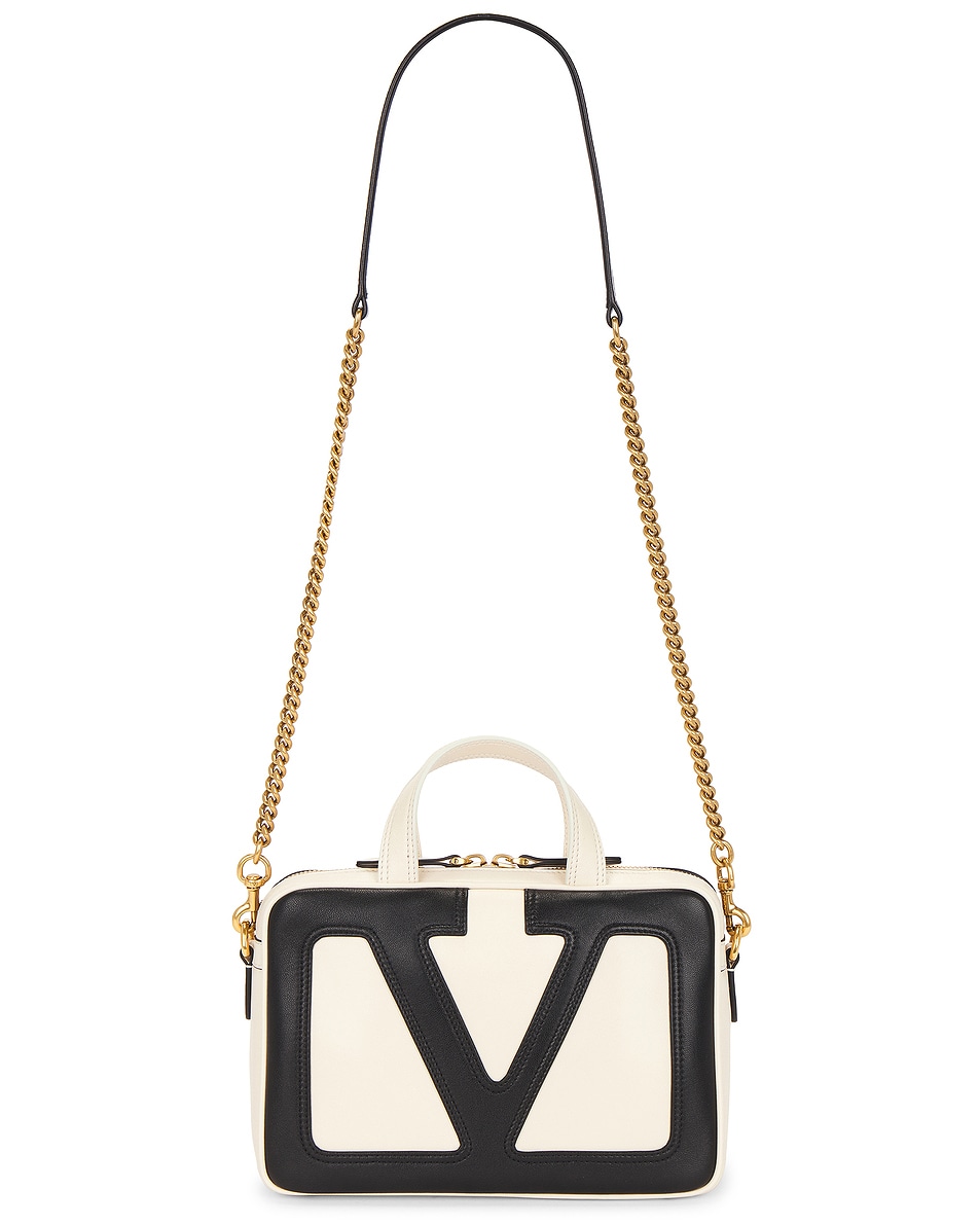 Image 1 of Valentino Garavani Viva Superstar Small Duffle Bag in Butter White & Nero