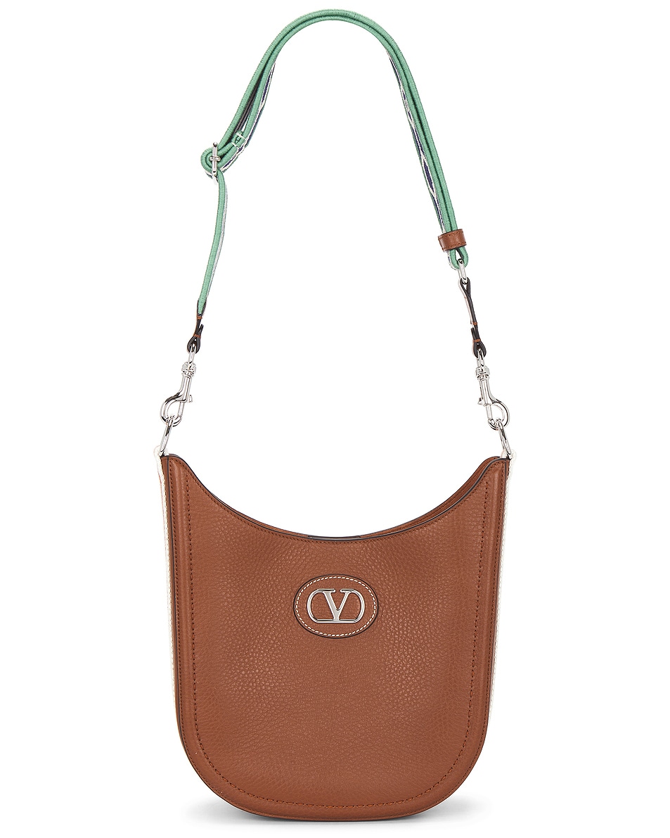 Image 1 of Valentino Garavani Antibes Medium Hobo Bag in Selleria, Bianco Blue, Ivory, & Navy