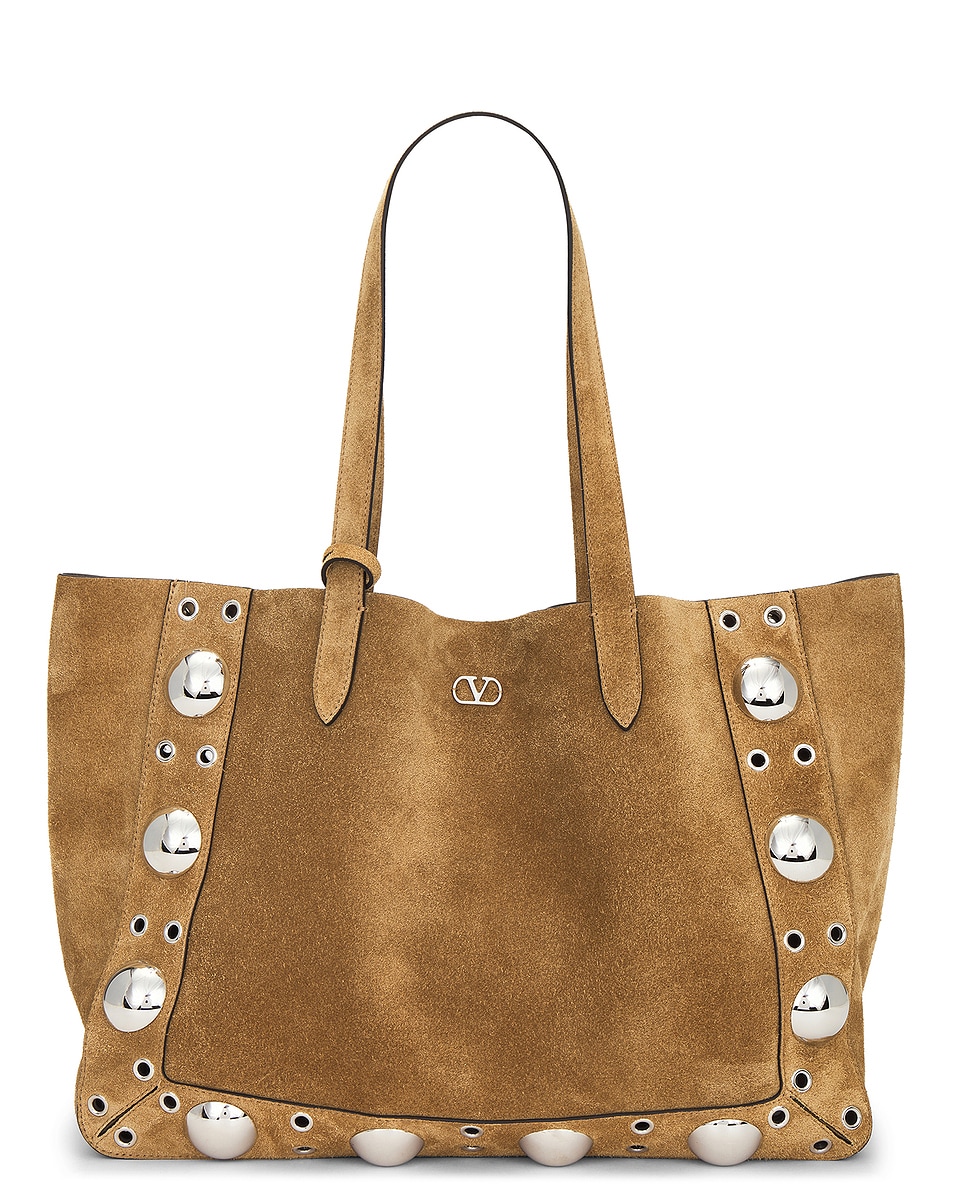Image 1 of Valentino Garavani Nellcote Tote Bag in Havana Beige