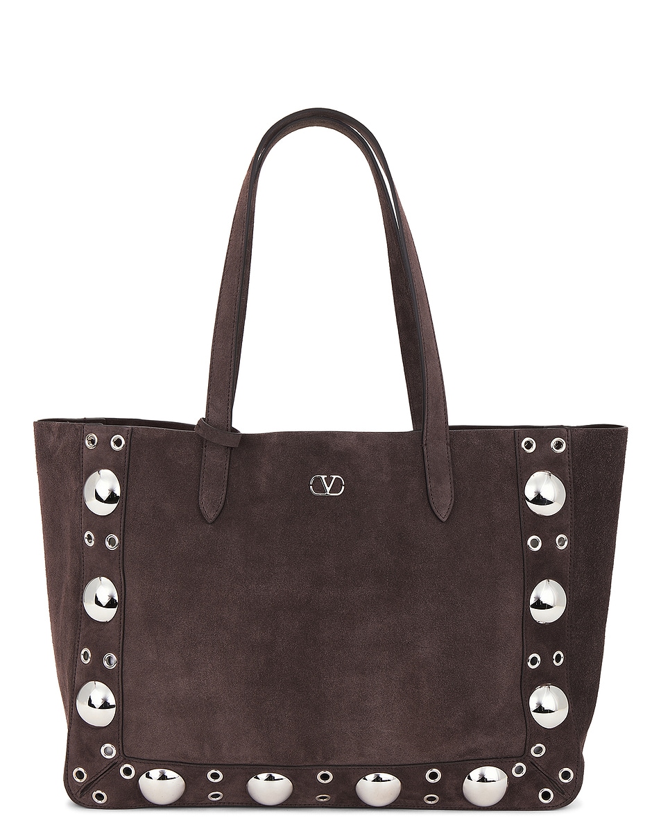 Image 1 of Valentino Garavani Nellcote Tote Bag in Testa Di Moro