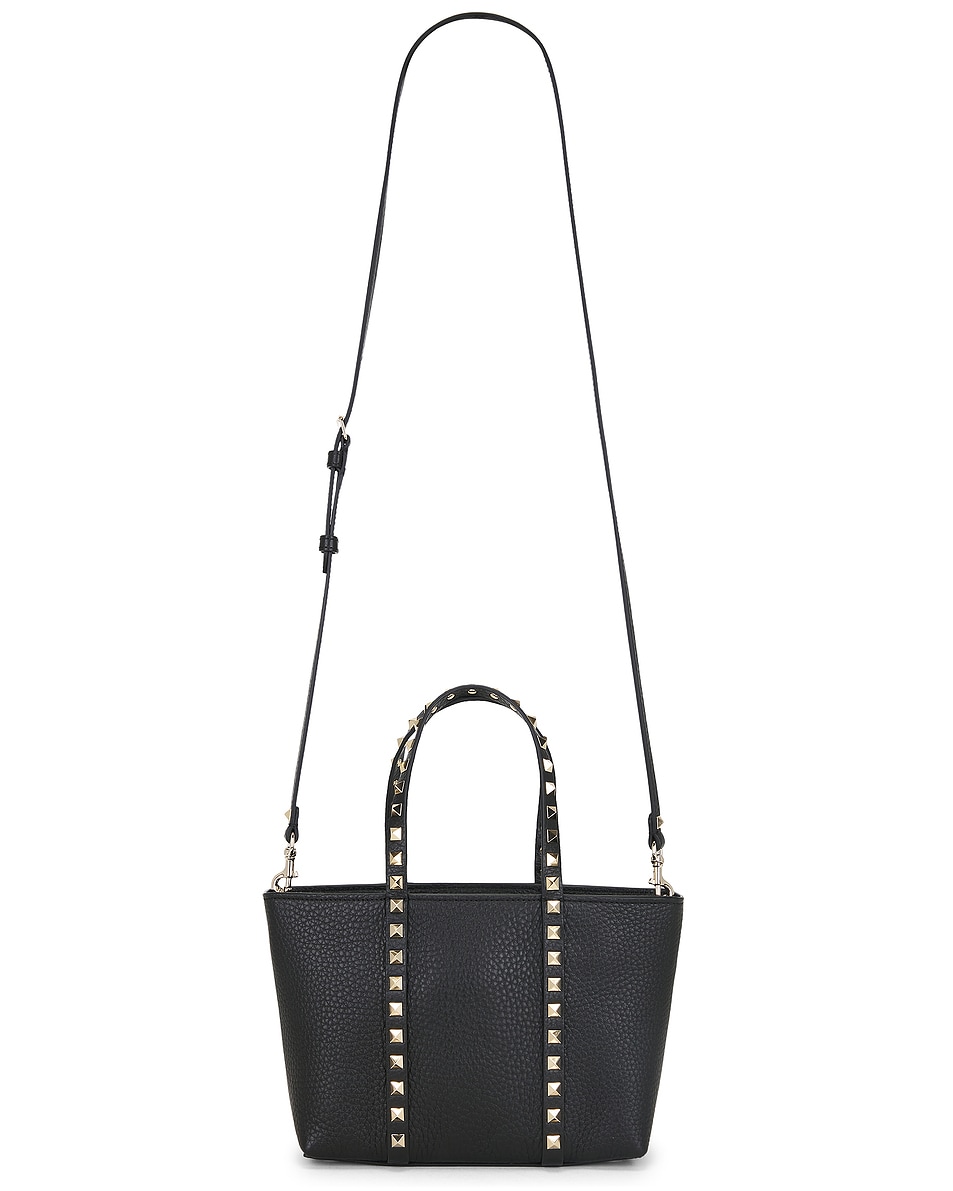 Image 1 of Valentino Garavani Rockstud Mini Tote Bag in Nero