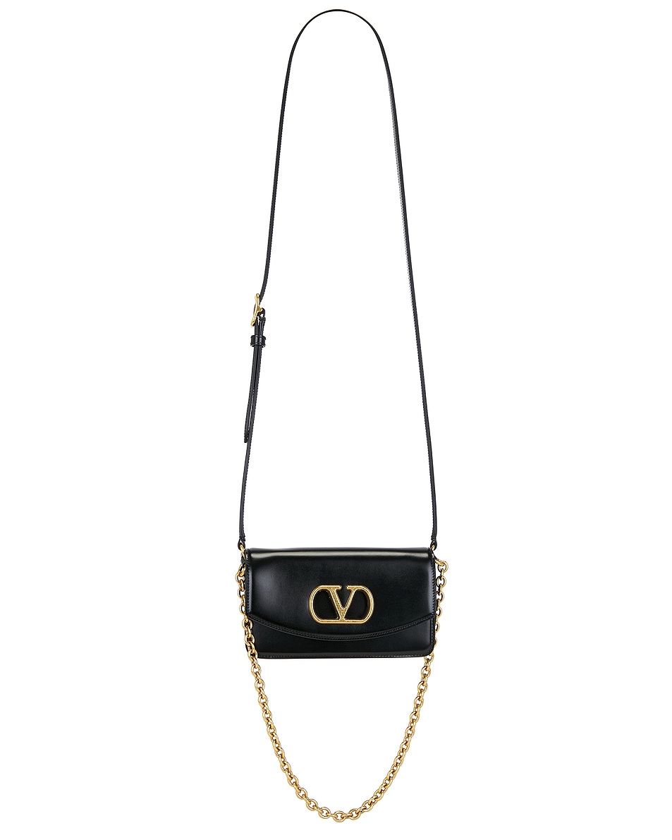 Image 1 of Valentino Garavani Vain Small Clutch in Nero
