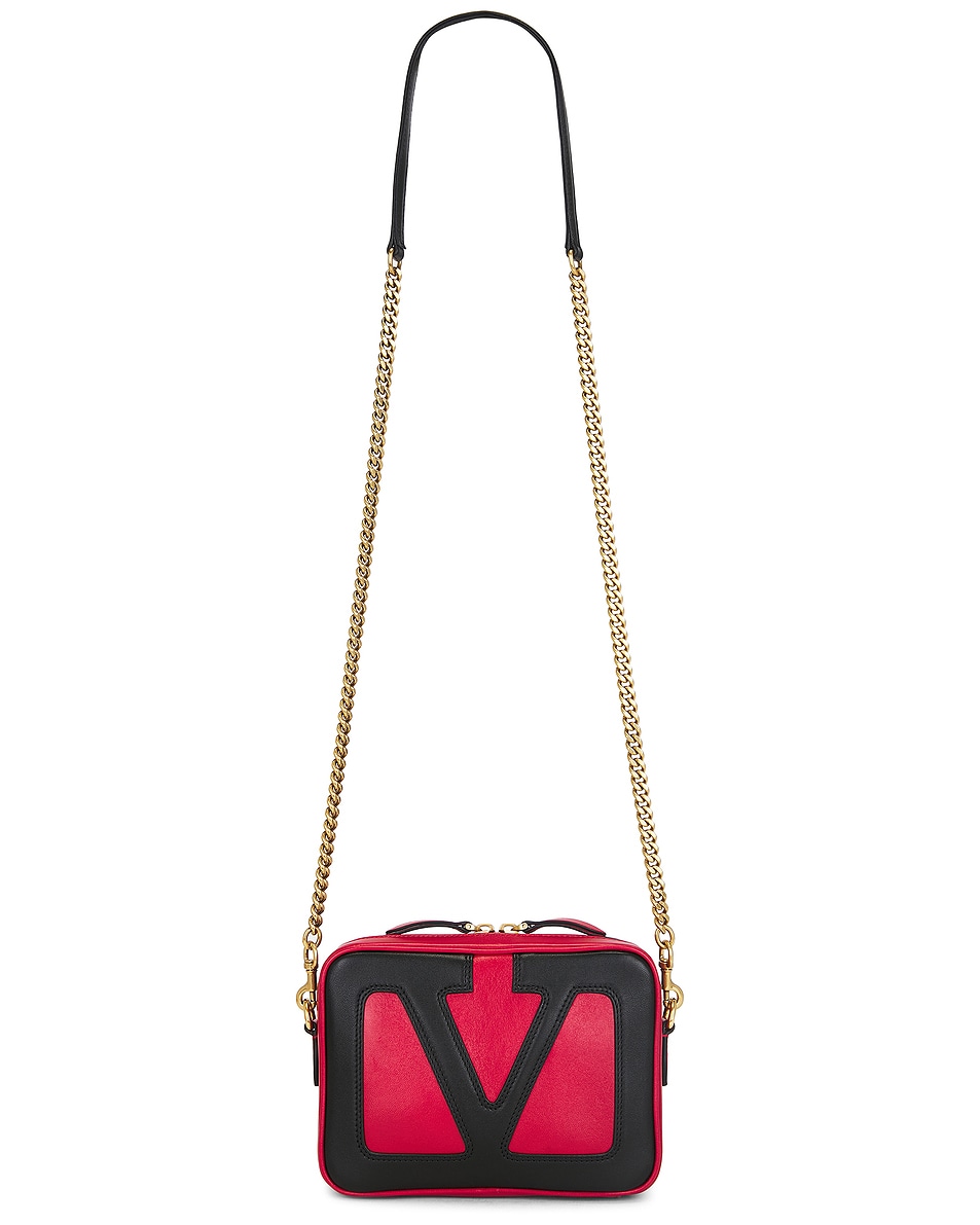 Image 1 of Valentino Garavani Viva Superstar Crossbody Bag in Rouge Couture & Nero
