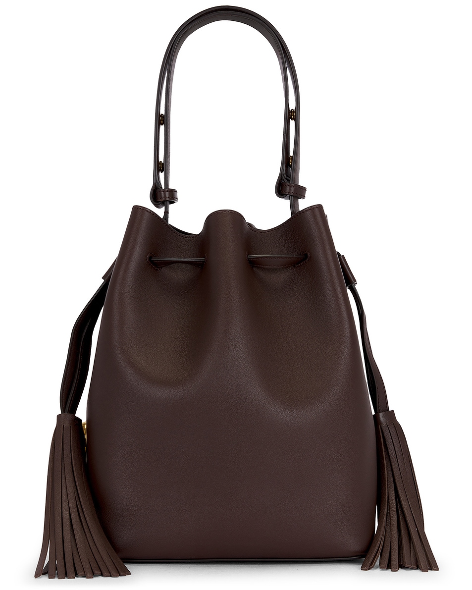 Image 1 of Valentino Garavani So Seau Drawstring Bag in Dark Coffee