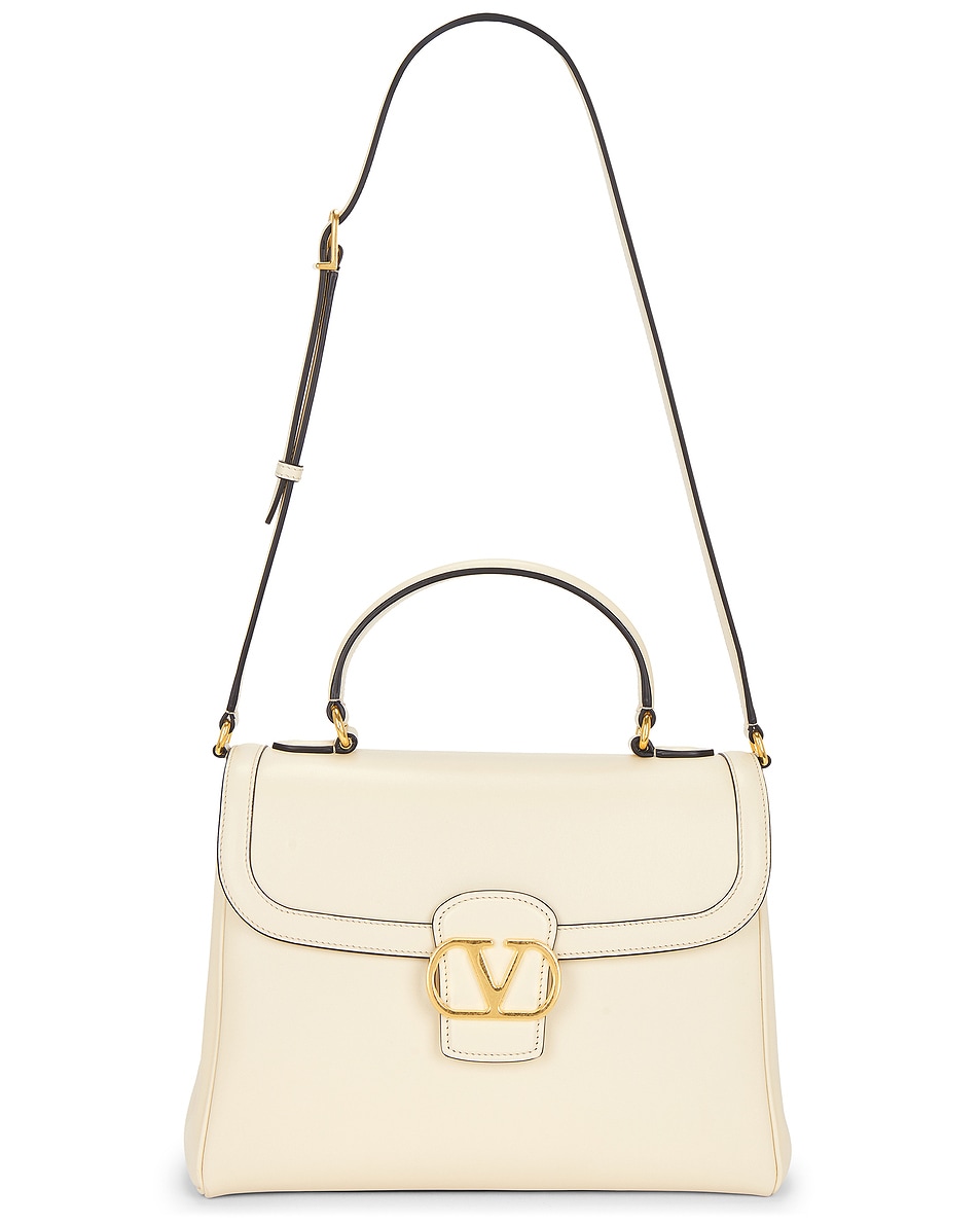 Image 1 of Valentino Garavani 9to5 Large Top Handle Bag in Butter White