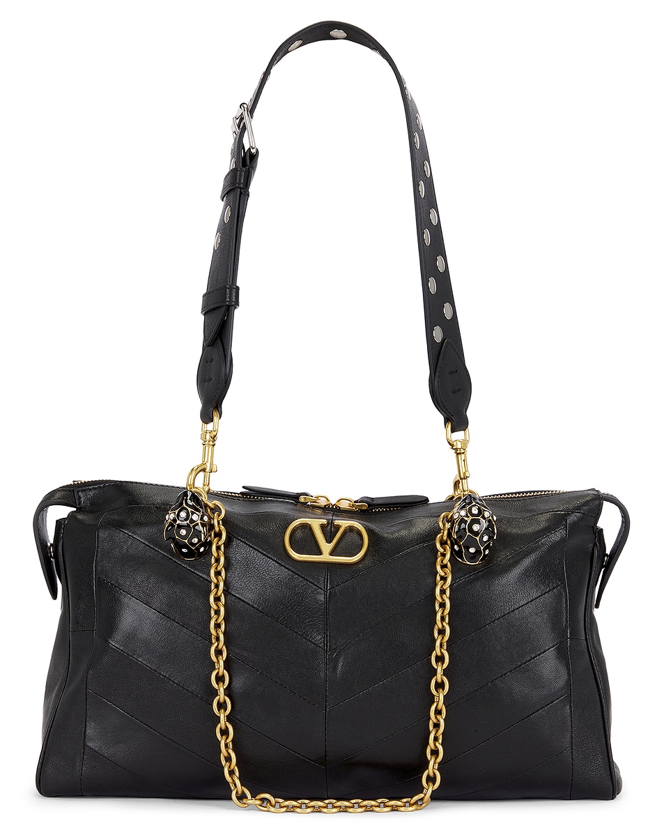 Image 1 of Valentino Garavani Growl Medium Tote Bag in Nero