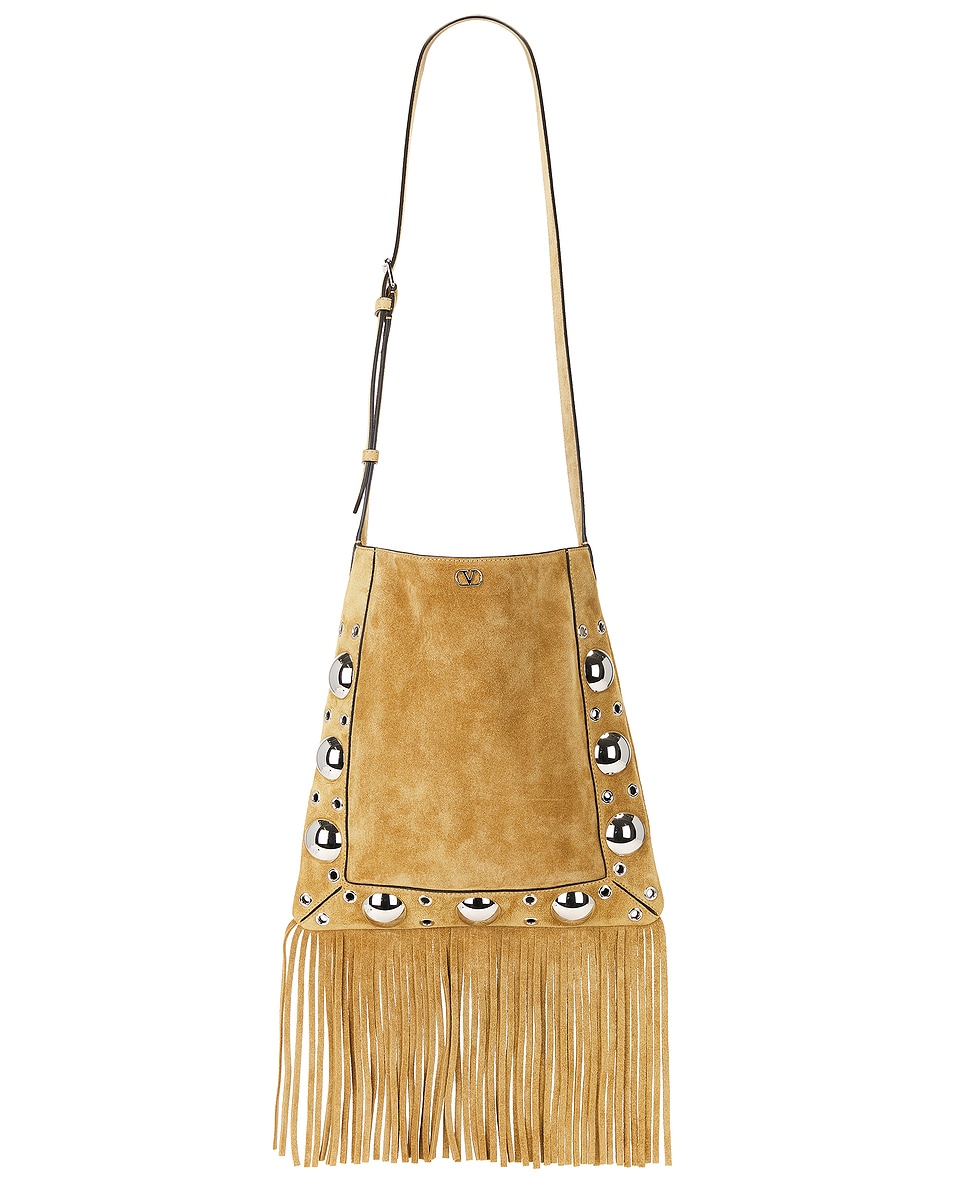 Image 1 of Valentino Garavani Nellcote Medium Crossbody Bag in Havana Beige