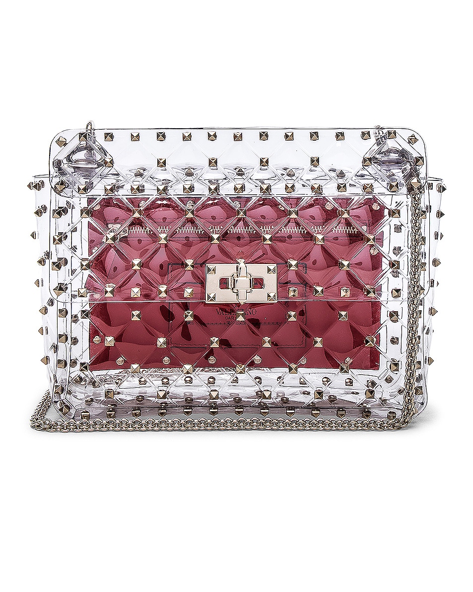 valentino transparent rockstud bag