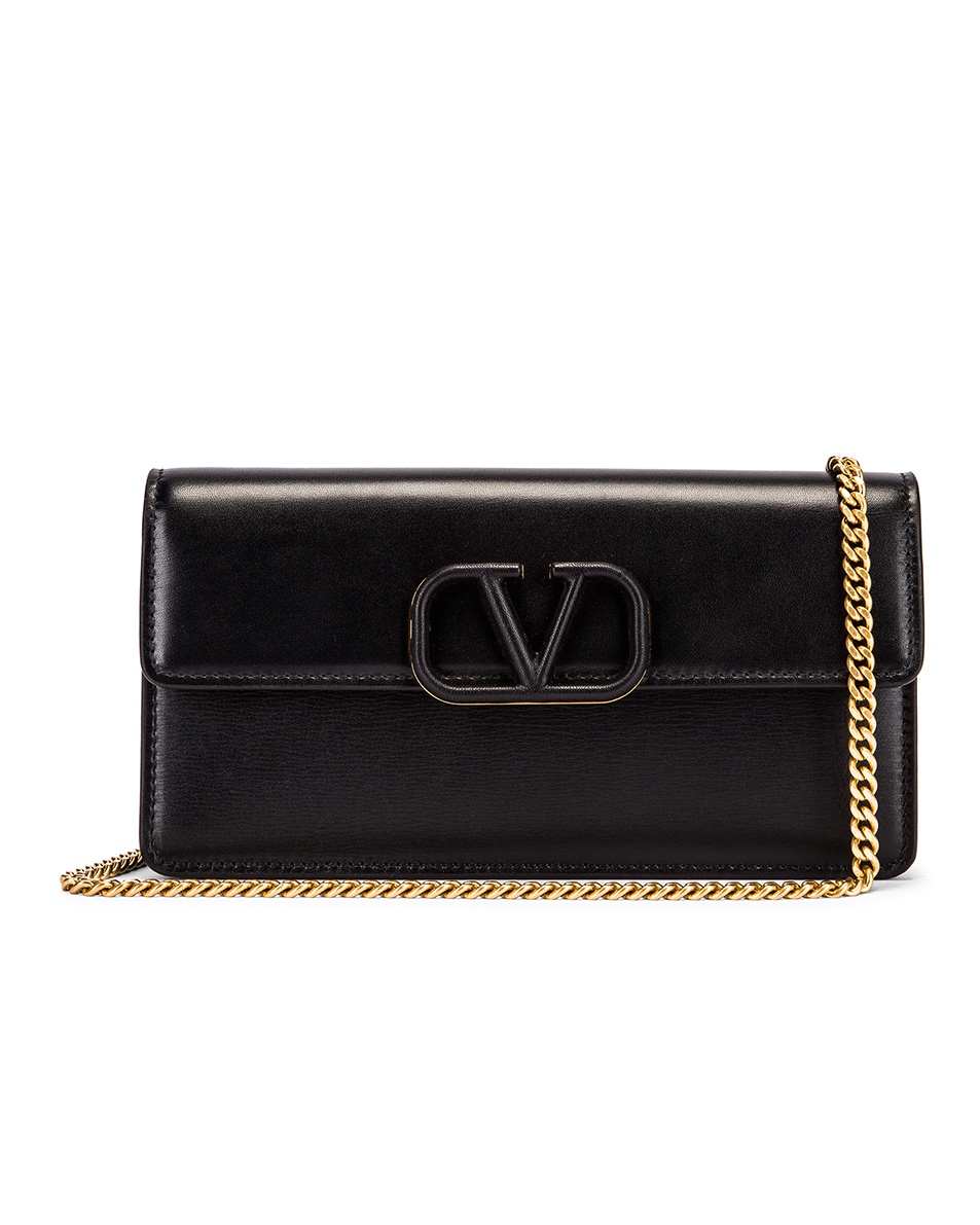 Image 1 of Valentino Garavani Valentino Garavani Garavani VSling Wallet on Chain Bag in Black