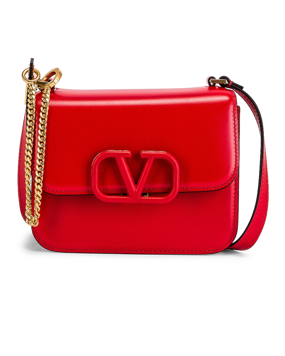 Image 1 of Valentino Garavani Small Vsling Shoulder Bag in Rouge Pur