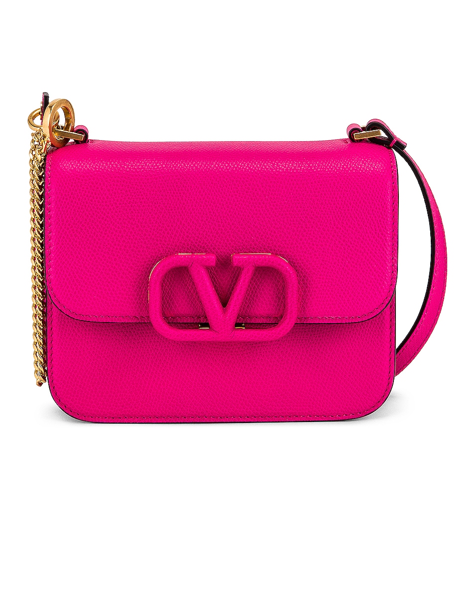 Image 1 of Valentino Garavani Small VSling Shoulder Bag in Cyclamin Pink